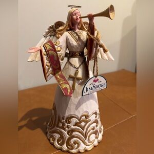 Jim Shore Angel With Cross Heartwood Creek Rejoice 10” With Tag